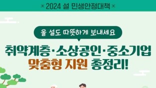 2024 설 민생안정대책 ②취약계층·소상공인·중기 지원