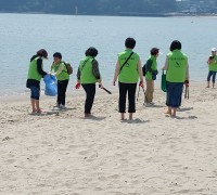 울산 동구 일산동 자연보호협의회 일산해수욕장‘어씽(맨발걷기)’성지 만들기 행사