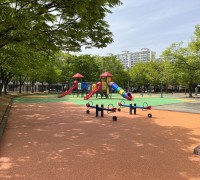 대구 동구청, 아라어린이공원 바닥 포장 개체 완료